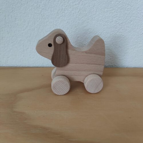 houten hondje met naam