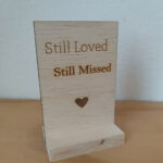 still-loved houten kaart afscheid